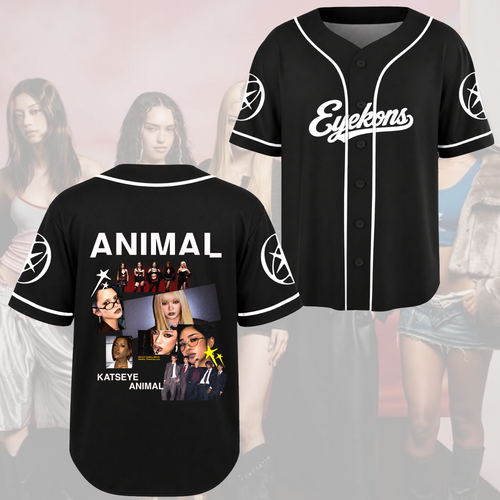 Auffälliges KATSEYE Eyekons Animal Baseballtrikot K-Pop Konzert-Outfit