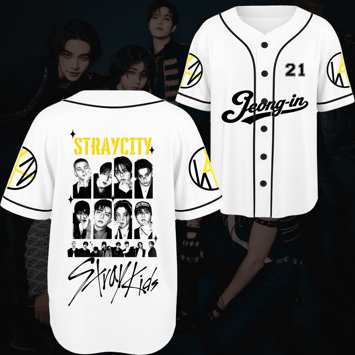 Straycity Stray Kids Konzert-Baseballtrikot Geschenk für Fans