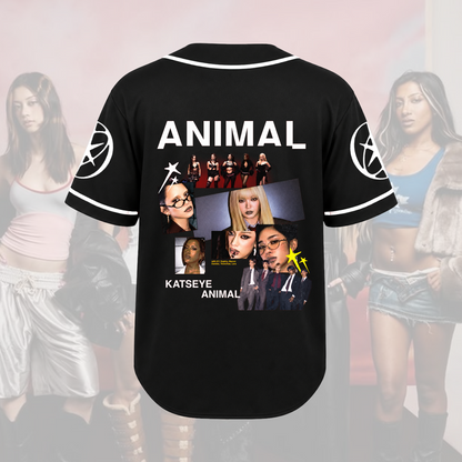 Auffälliges KATSEYE Eyekons Animal Baseballtrikot K-Pop Konzert-Outfit