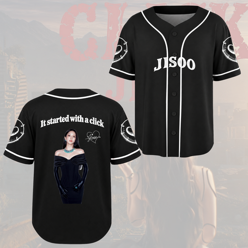 Jisoo It Started With A Click Baseball-Trikot Geschenk für Fans
