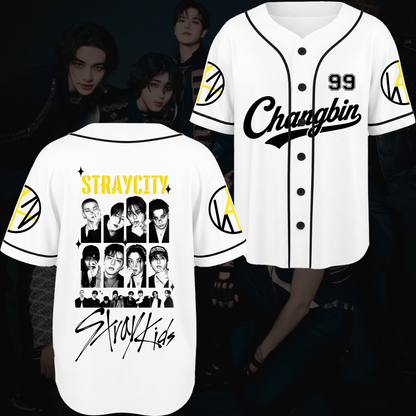 Straycity Stray Kids Konzert-Baseballtrikot Geschenk für Fans