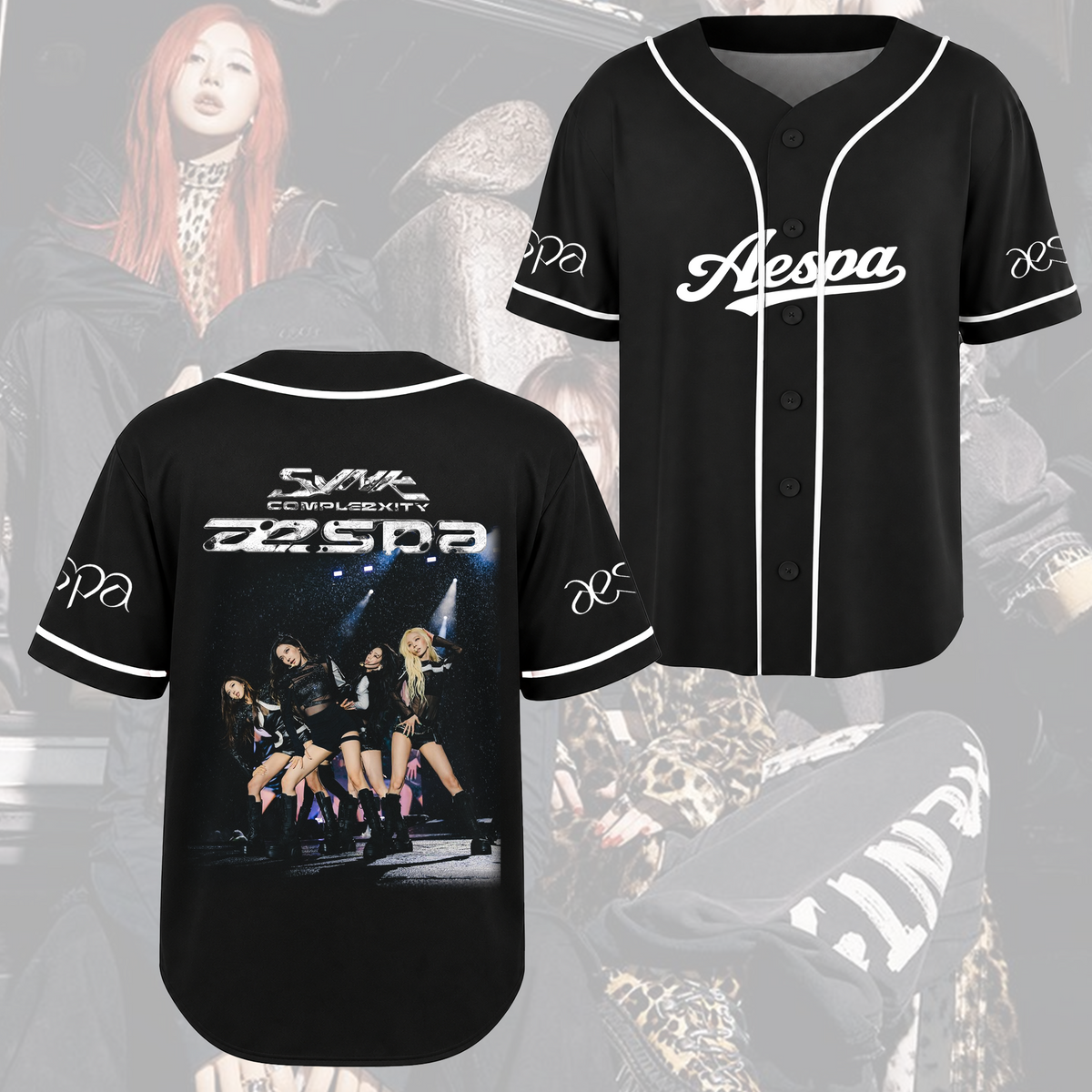 aespa SYNK Complexity Konzert Baseballtrikot Bühne Fan-Geschenke