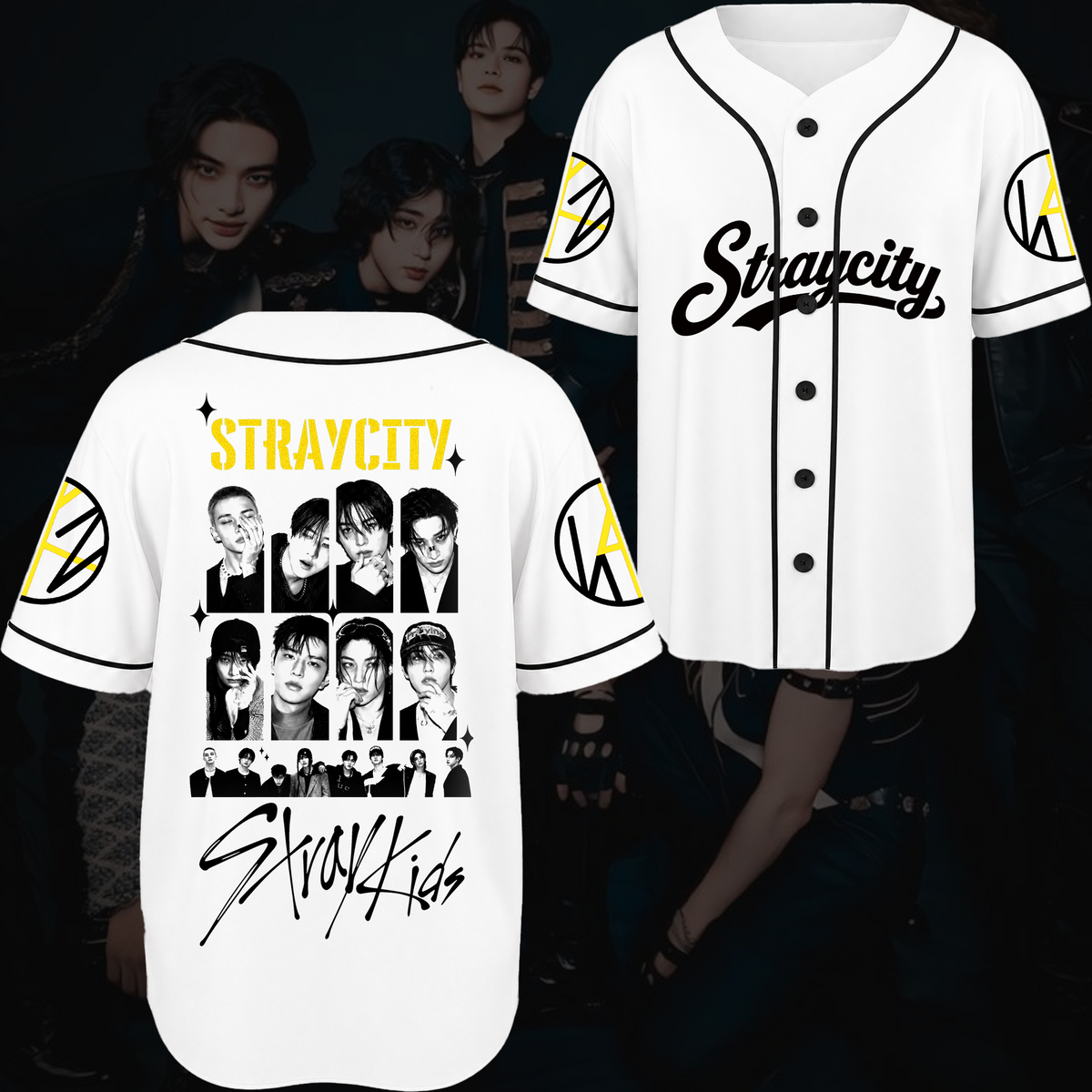 Straycity Stray Kids Konzert-Baseballtrikot Geschenk für Fans