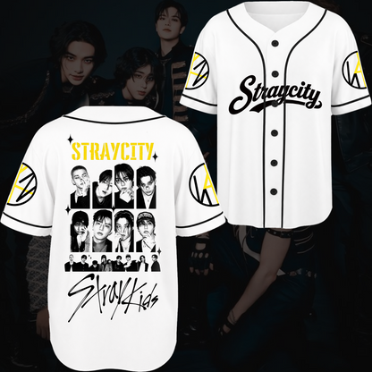 Straycity Stray Kids Konzert-Baseballtrikot Geschenk für Fans