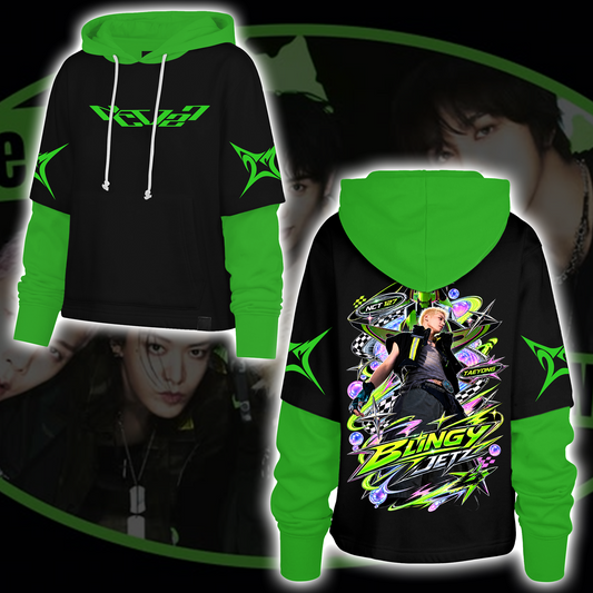 NCT 127 Blingy Jets Cyberpunk Tour Explosion Shortstop Hoodie Gift For Fans