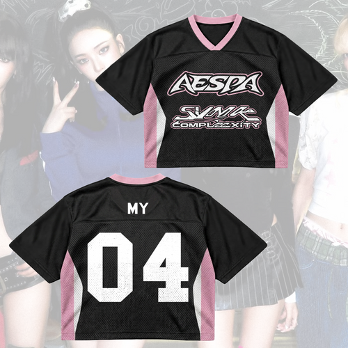 Schickes aespa SYNK COMPLEXITY Mixed-Mesh-Trikot „Lemonade“ Geschenk für Fans