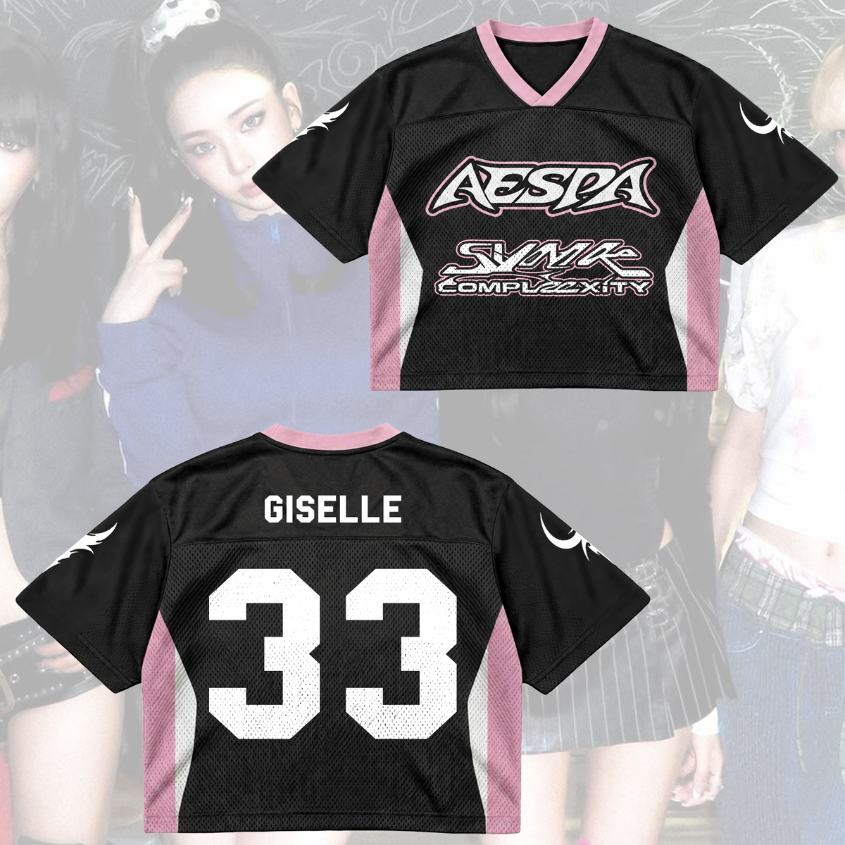 Schickes aespa SYNK COMPLEXITY Mixed-Mesh-Trikot „Lemonade“ Geschenk für Fans
