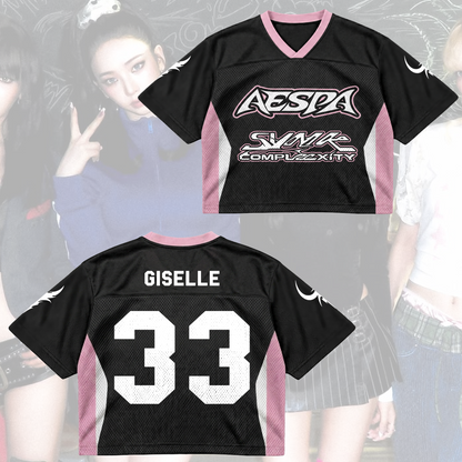 Schickes aespa SYNK COMPLEXITY Mixed-Mesh-Trikot „Lemonade“ Geschenk für Fans