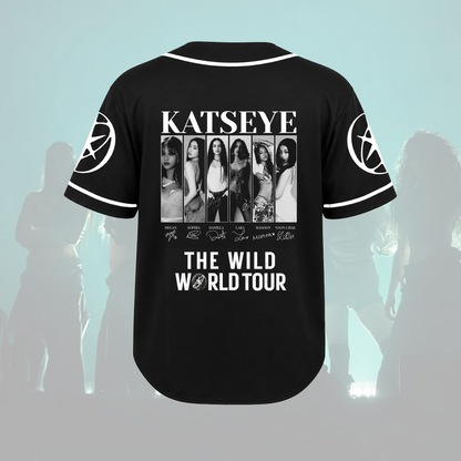 KATSEYE The Wild World Tour Baseballtrikot Eyekons Konzertshirt