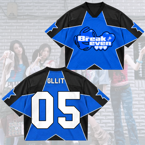 Breakeven Illit Album Comeback Mixed Mesh Jersey Geschenk für Gllit