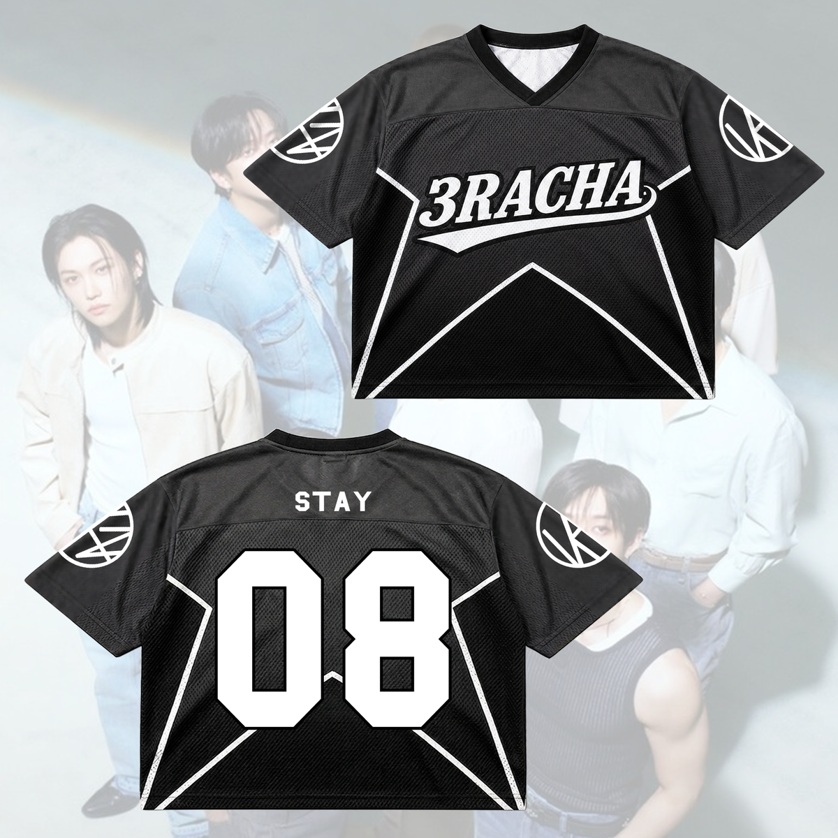 Stray Kids 3RACHA Fußballtrikot SKZ Welttournee Konzert-Outfit Geschenk für Fans