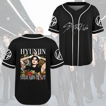Marvelous Bang Chan Stray Kids Baseball-Trikot Run It K-Pop Geschenk für Fans