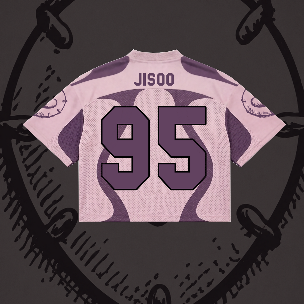 Jisoo Click Album Mixed Mesh Jersey BLACKPINK Fan-Geschenk für Blinks