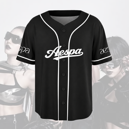 Aespa Synk Complexity Welttournee Vintage Bootleg Baseballtrikot Fan-Geschenke