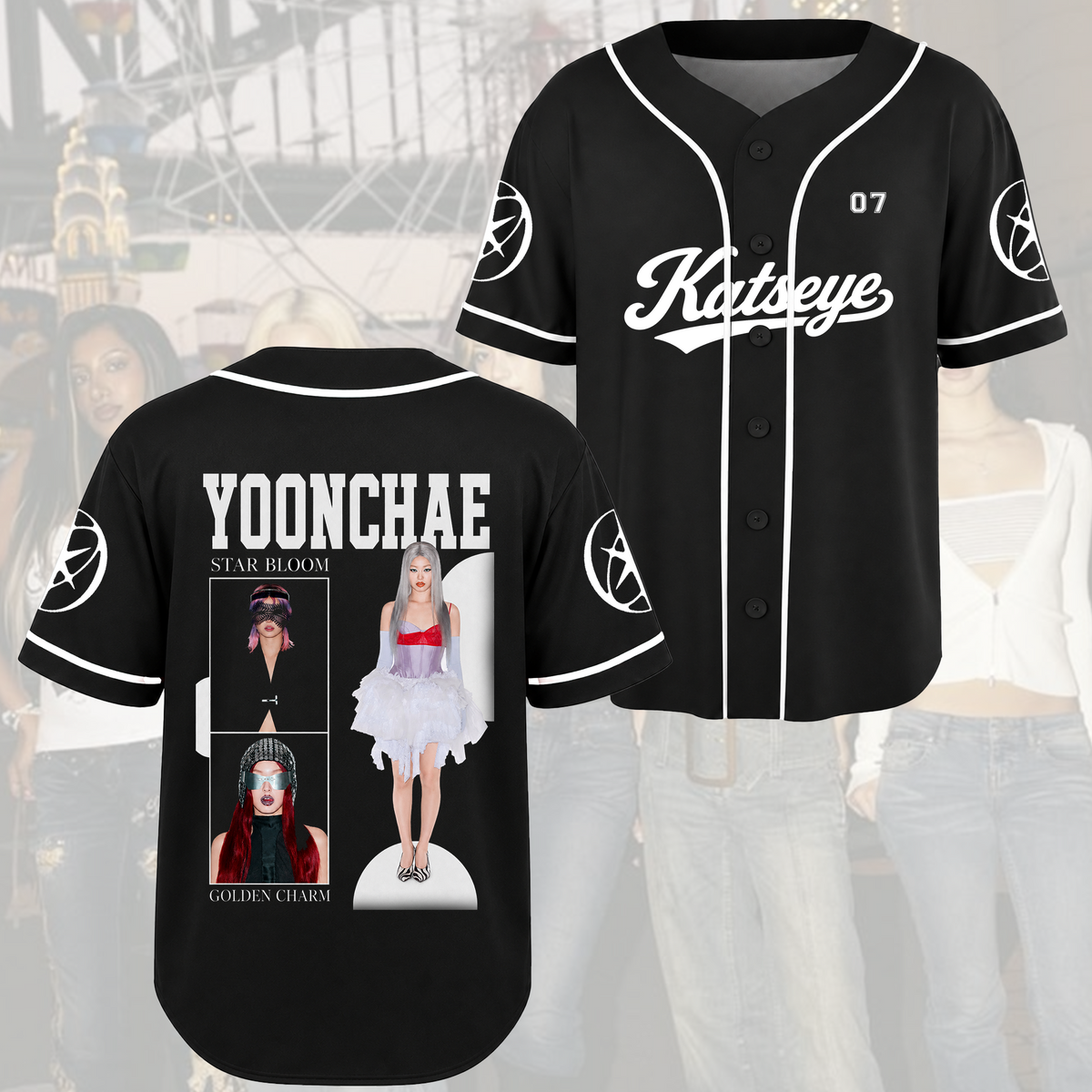 KATSEYE Streetwear Baseball-Trikot The Wildworld Tour Outfit Geschenk für Fans