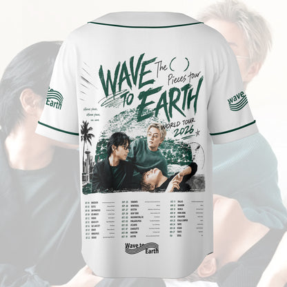 Wave To Earth The Pieces Tour Baseball-Trikot, Indie-Band Konzert-Outfit, Fan-Geschenk-Shirt