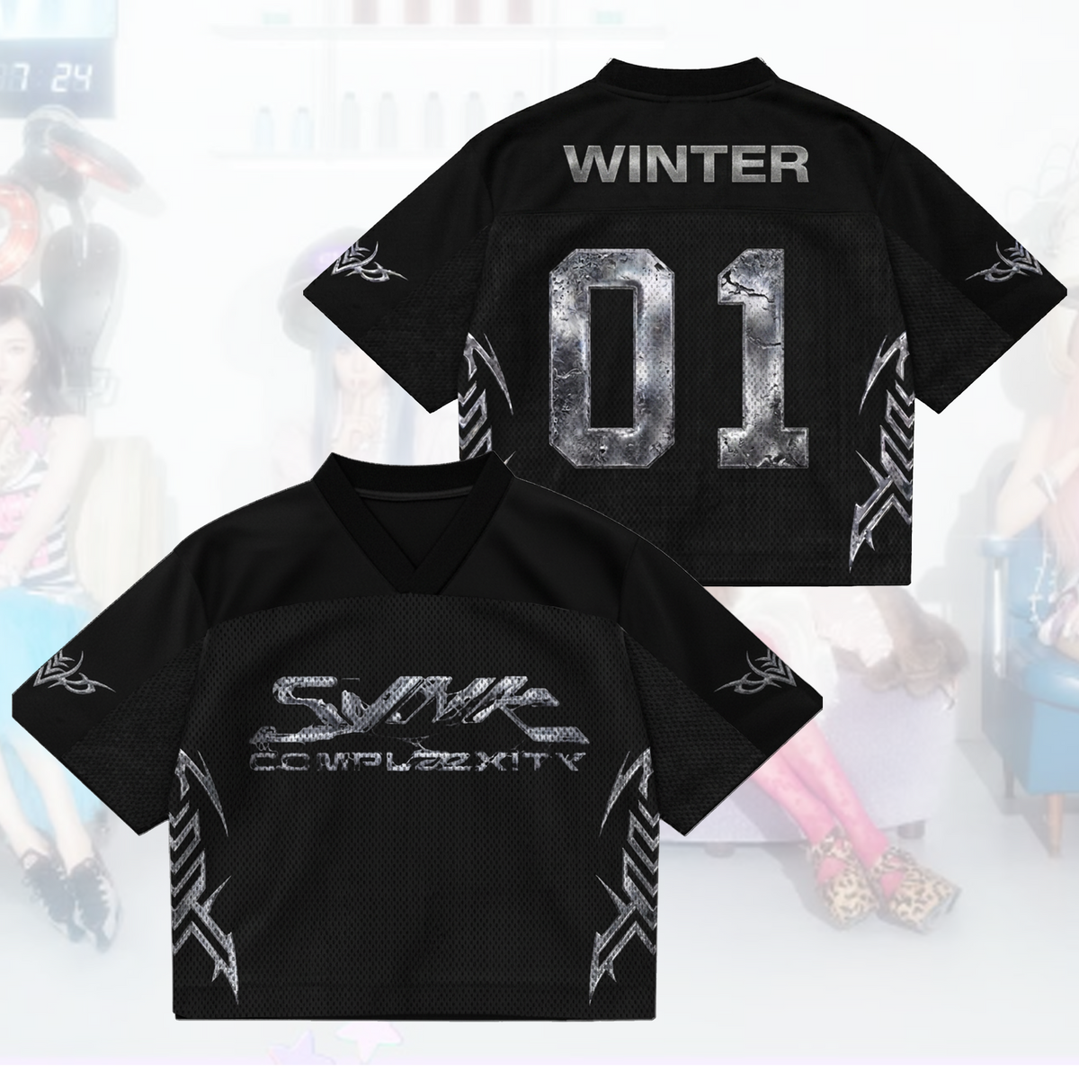 SYNK COMPLaeXITY AESPA Mixed-Mesh-Trikot Geschenk für Fans