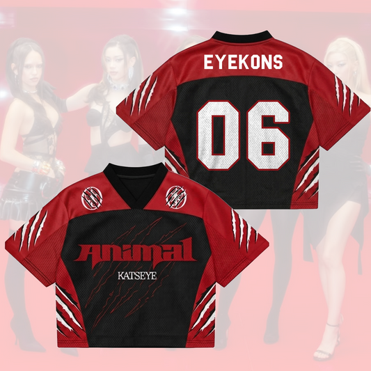Animal Katseye Come Back To Tour Mixed Mesh Trikot Geschenk für Fans
