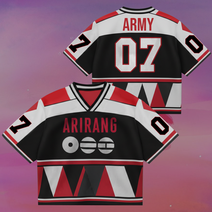Arirang Modern Era BTS World Tour Mixed Mesh Jersey Army Gifts