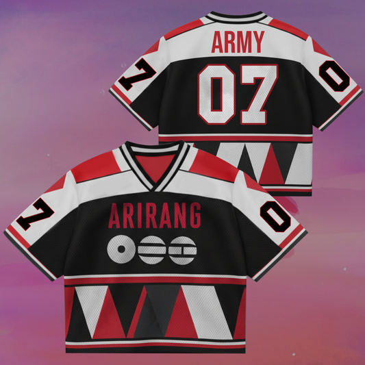 Arirang Modern Era BTS World Tour Mixed Mesh Jersey Army Gifts