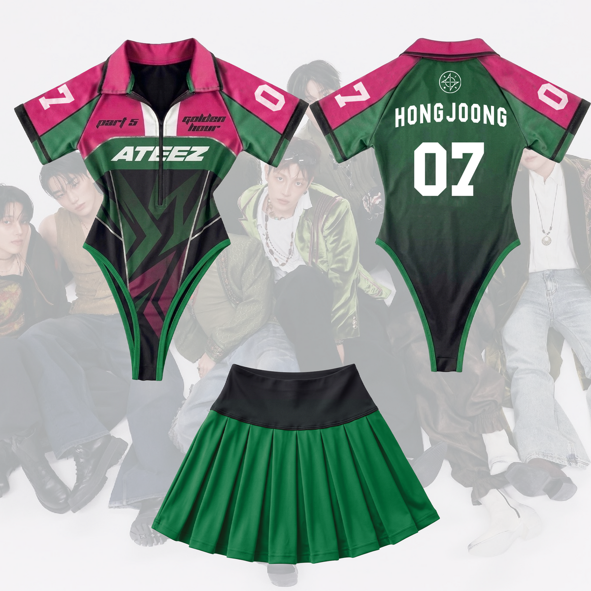 PaceRun Ateez Golden Hour Teil 5 Komplettes Jersey-Body-Set Geschenk für Fans