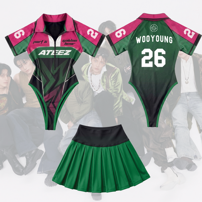 PaceRun Ateez Golden Hour Teil 5 Komplettes Jersey-Body-Set Geschenk für Fans