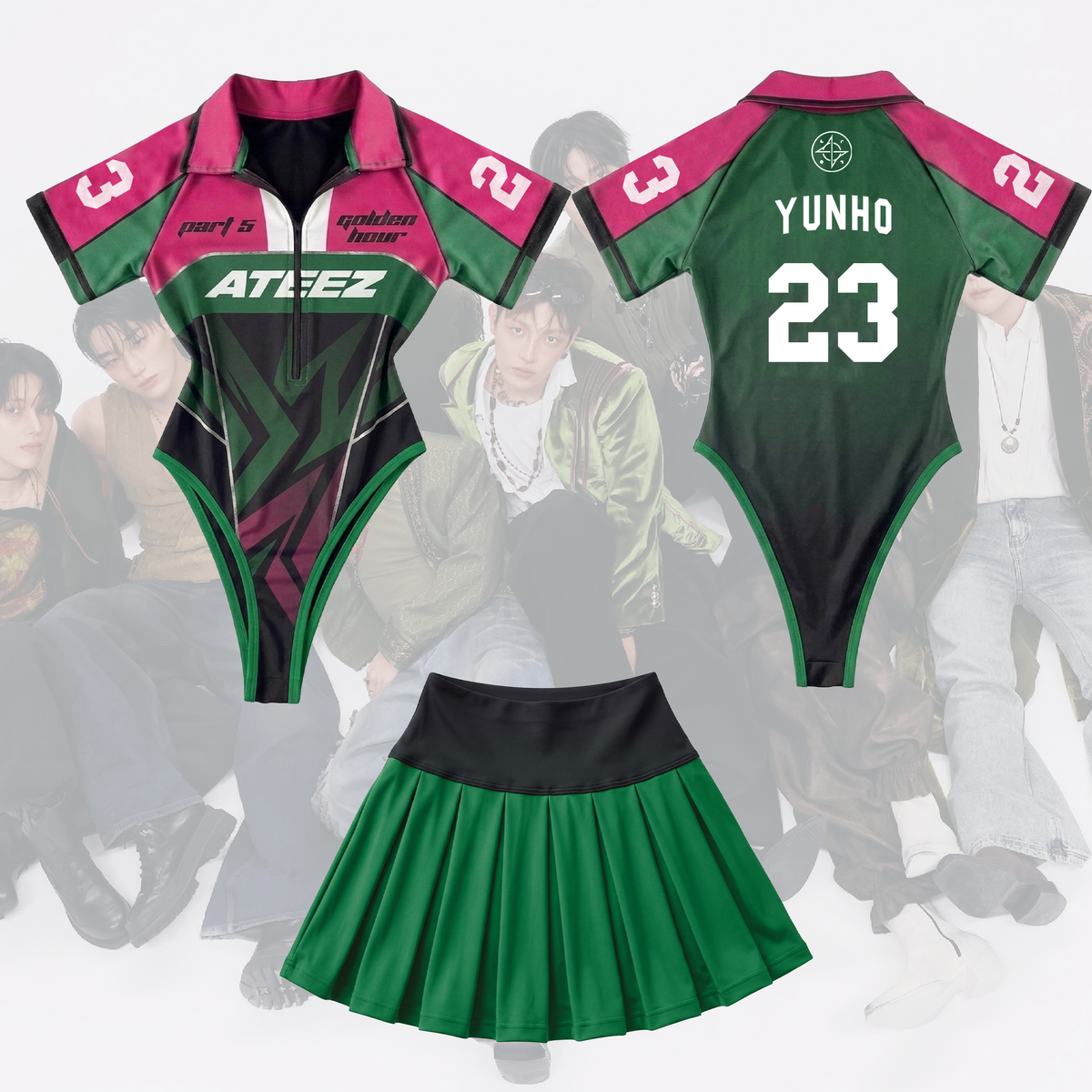 PaceRun Ateez Golden Hour Teil 5 Komplettes Jersey-Body-Set Geschenk für Fans