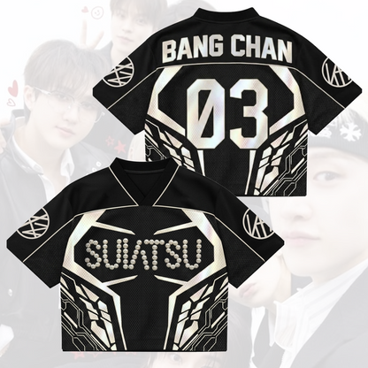 SUIATSU Stray Kids gemischtes Mesh-Trikot „Run It“-Tour-Geschenk für Fans