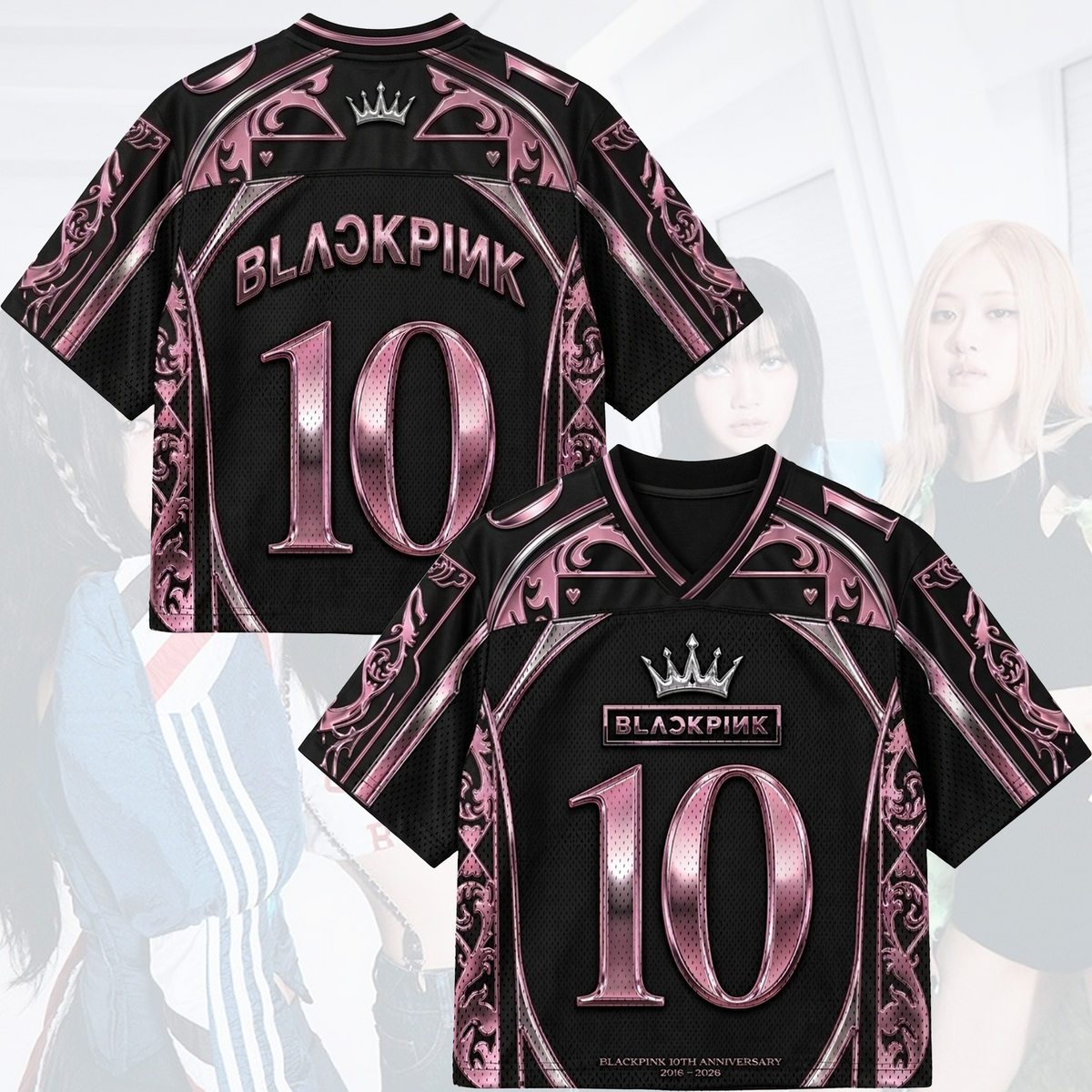Blackpink 10. Jubiläums-Mesh-Trikot als Geschenk für Fans