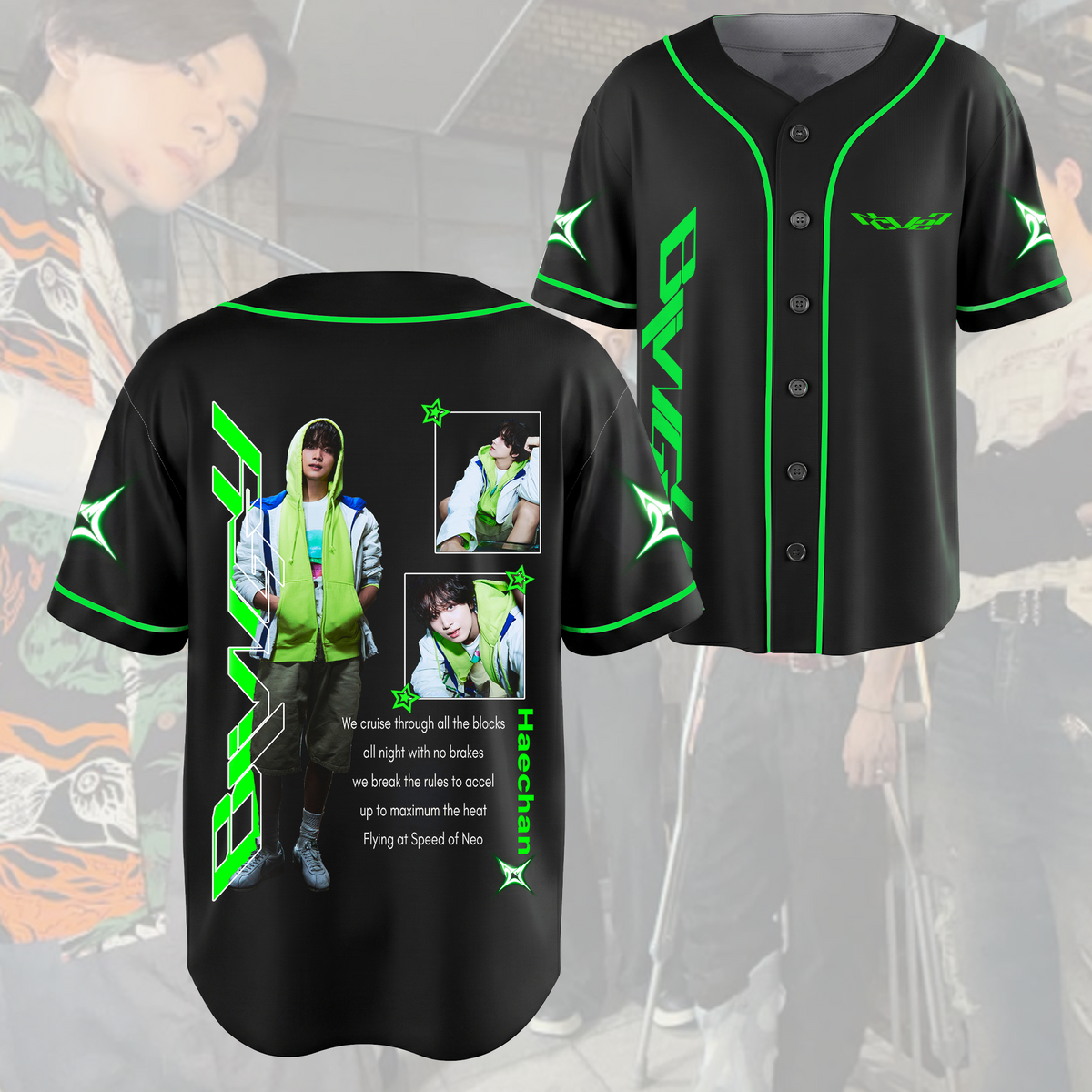 Stilvolles NCT 127 Bling-Album-Baseballtrikot Fan-Edition