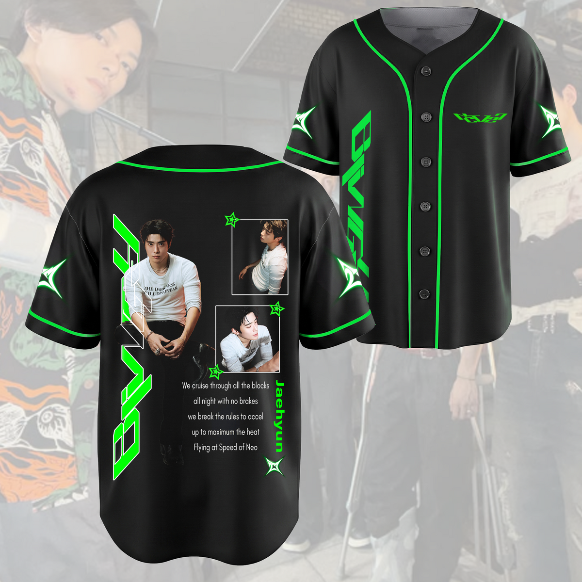 Stilvolles NCT 127 Bling-Album-Baseballtrikot Fan-Edition