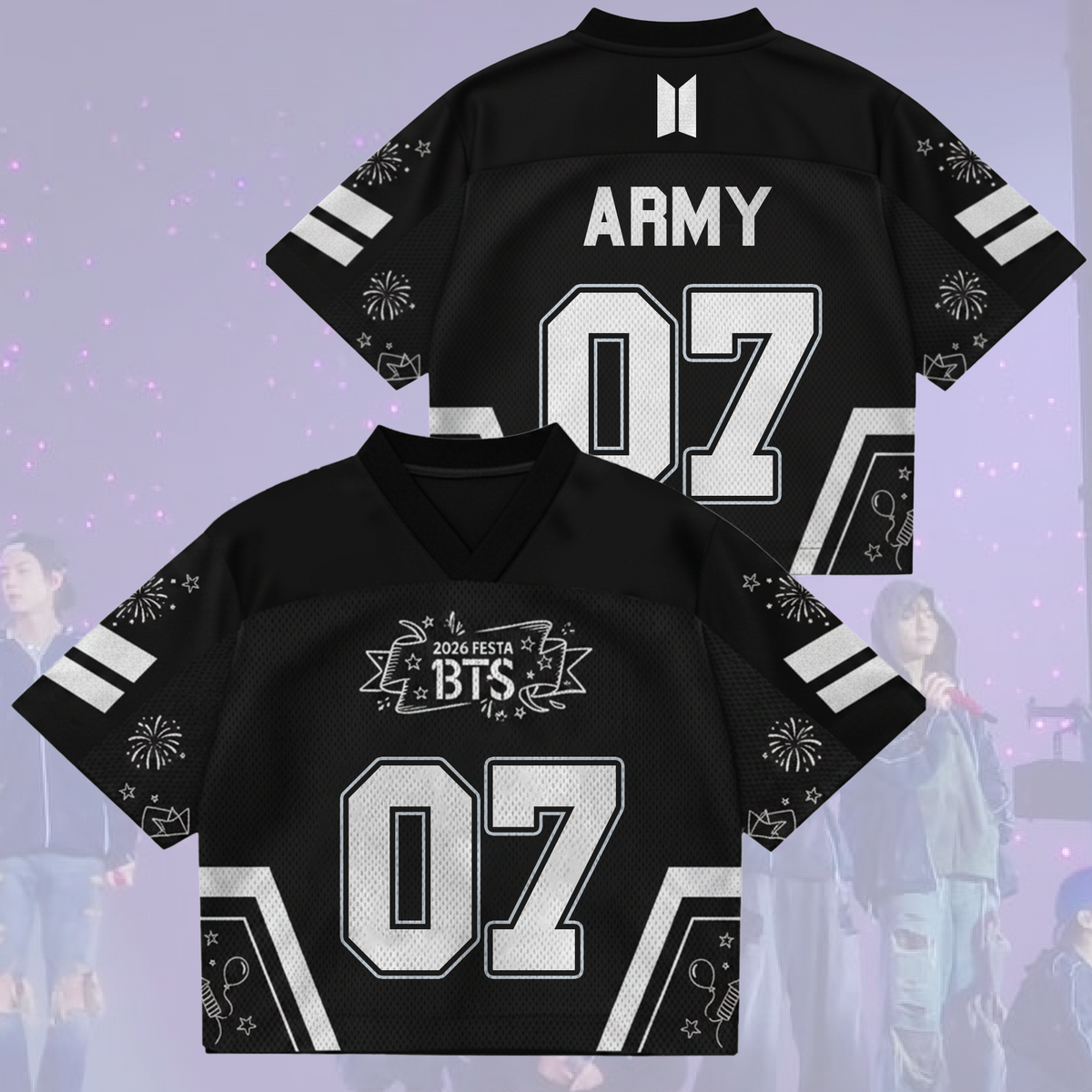 Ecstasy BTS Festa 13. Jahrestag Happy Arirang Tour Mix Mesh-Trikot