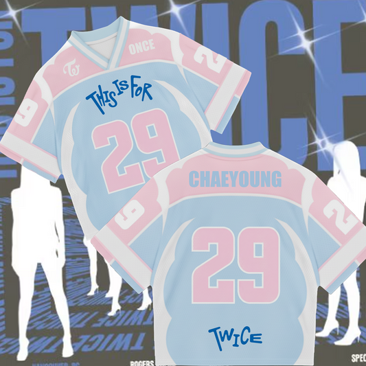 WAVESTEEᵀᴹ Pastel Color Twice This Is For 2 World Tour Mixed Mesh Jersey