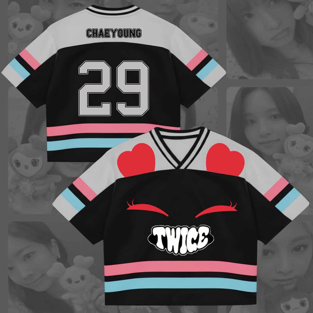 Kawai Lovely Twice This Is For Tour Cosplay Mix Mesh Jersey Gift For Fans