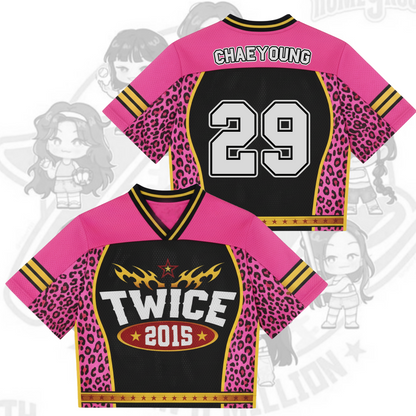 WAVESTEEᵀᴹ Leopard Vibe Mixed Mesh Jersey  Twice Collection
