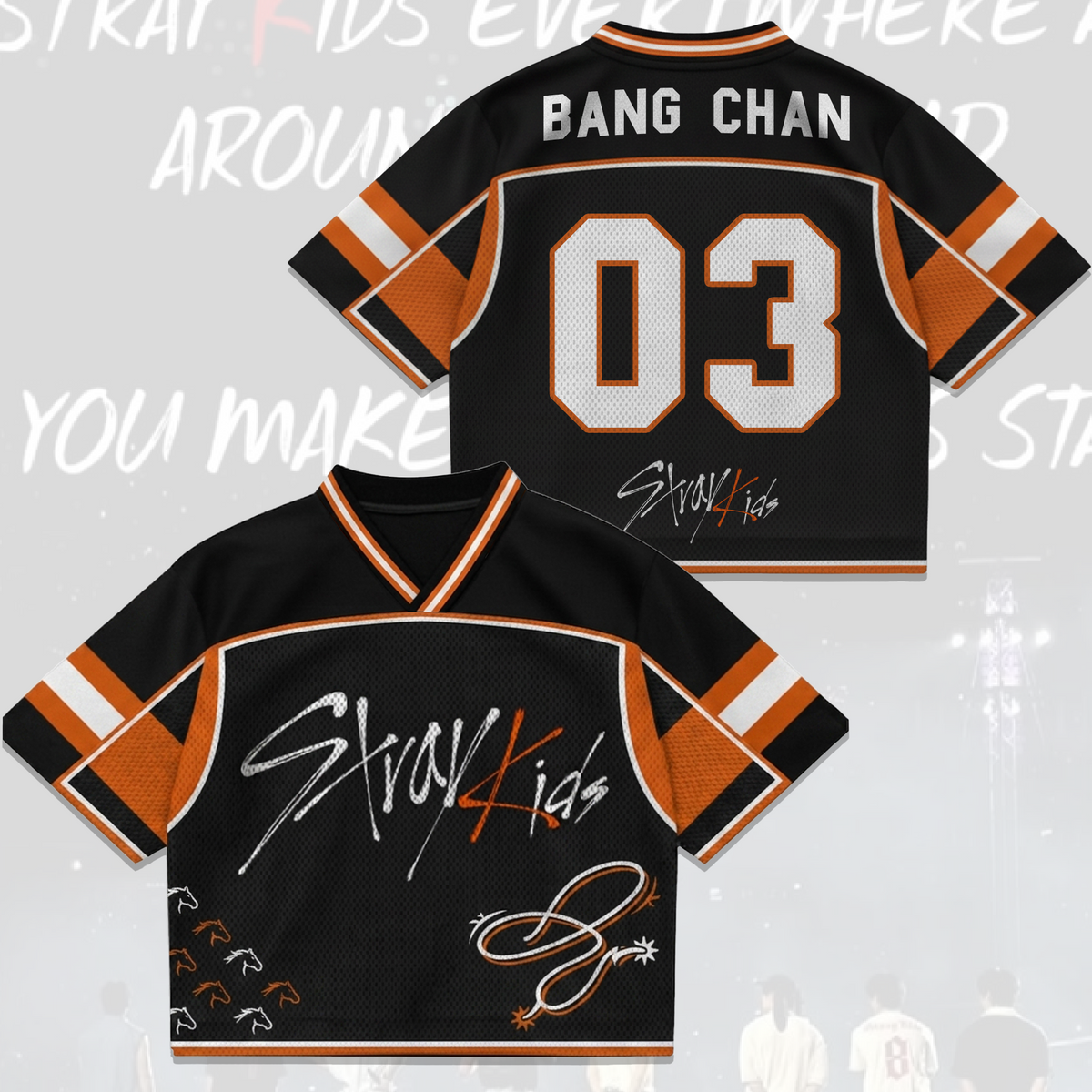 Wild West Horizon Stray Kids Konzert Mixed Mesh Trikot Fan-Edition