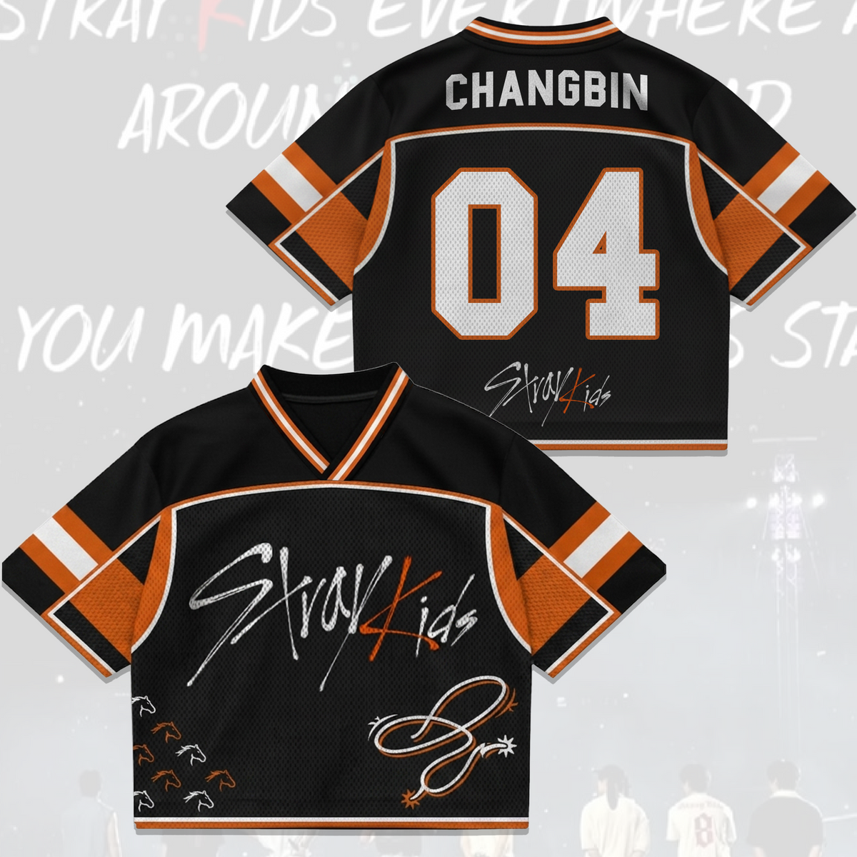 Wild West Horizon Stray Kids Konzert Mixed Mesh Trikot Fan-Edition