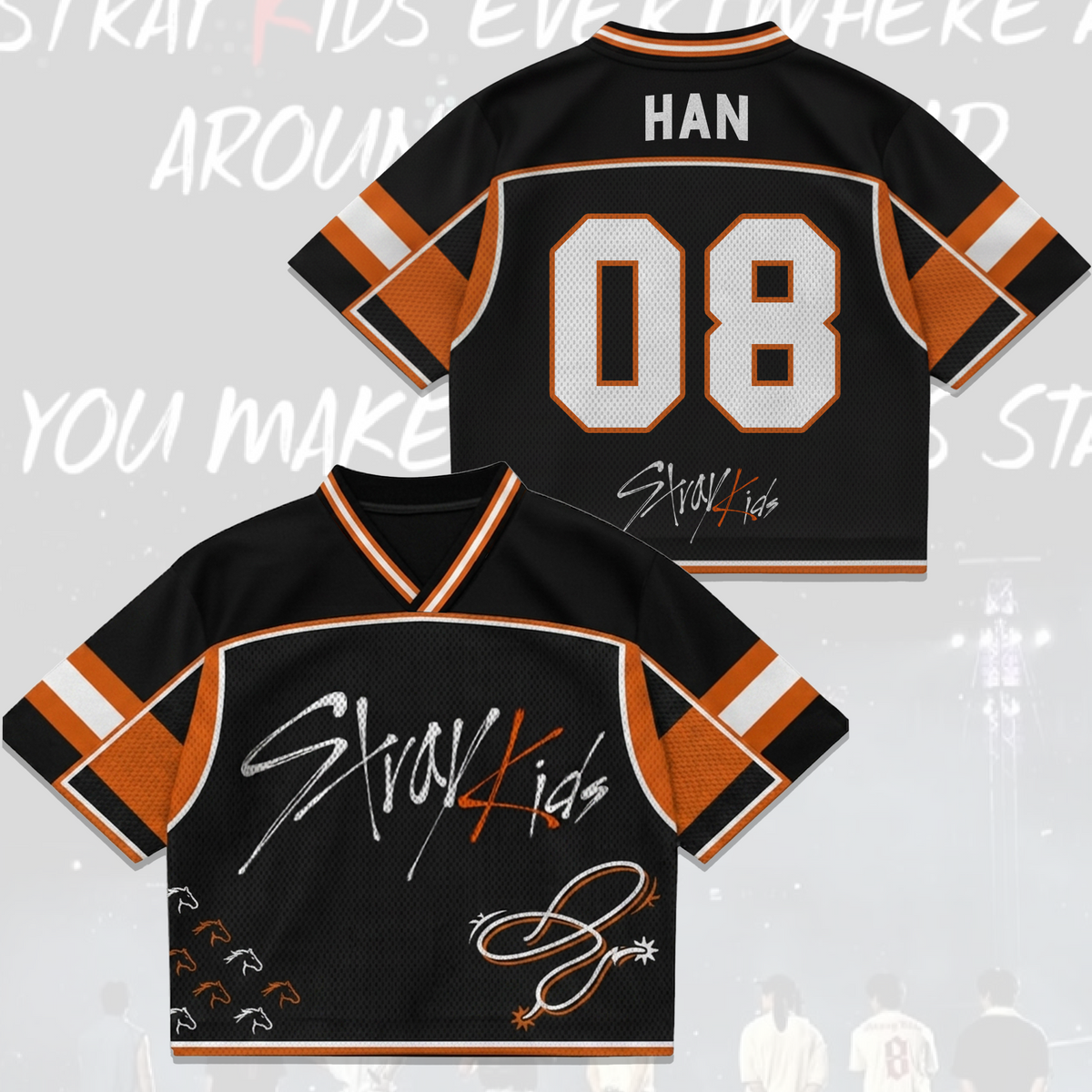 Wild West Horizon Stray Kids Konzert Mixed Mesh Trikot Fan-Edition