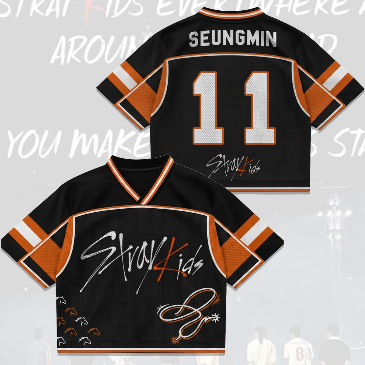 Wild West Horizon Stray Kids Konzert Mixed Mesh Trikot Fan-Edition