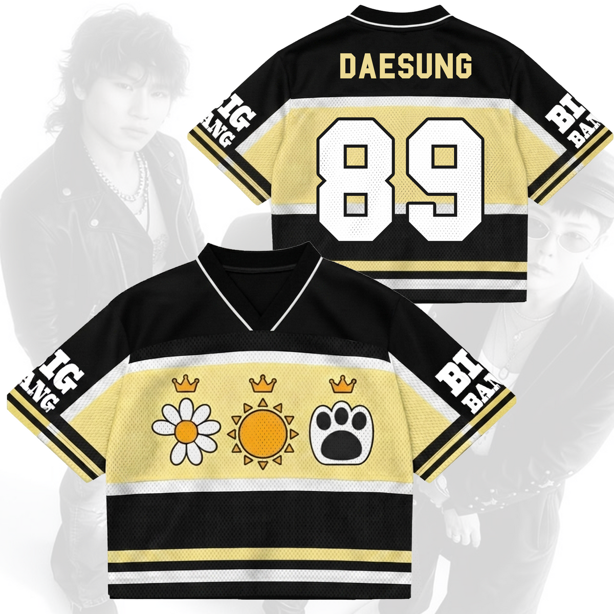 Grail BIGBANG 20. Jubiläum Yellow Epic Tour Mixed Mesh Trikot Fangeschenke