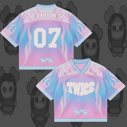 TWICE Dieses Modell ist für Pastel Flame Mix Mesh Jersey