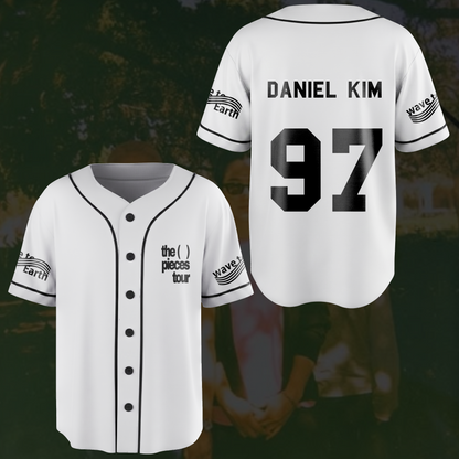 The Piece Tour Wave To Earth Weißes Baseball-Trikot Bad Piece Fan-Edition
