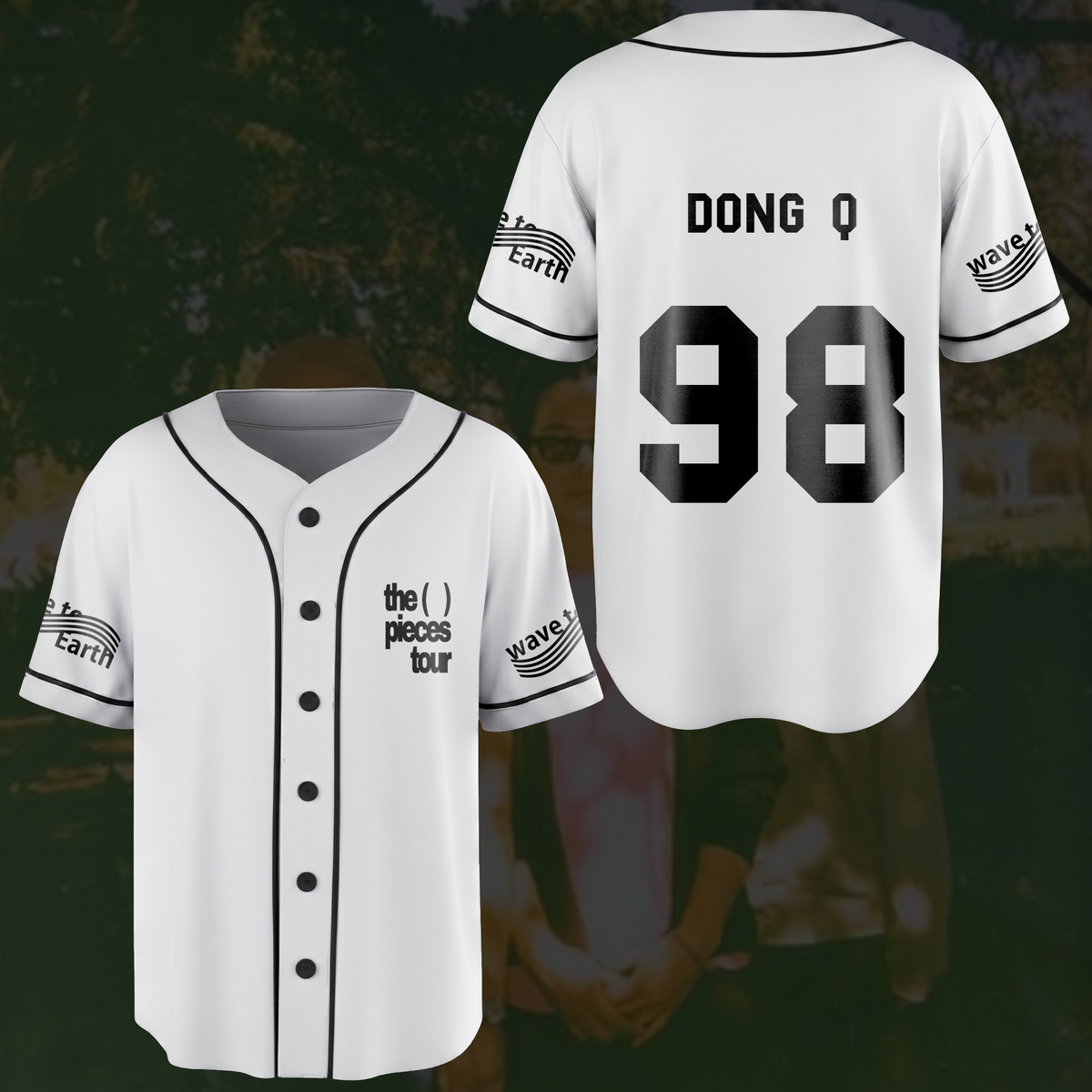 The Piece Tour Wave To Earth Weißes Baseball-Trikot Bad Piece Fan-Edition