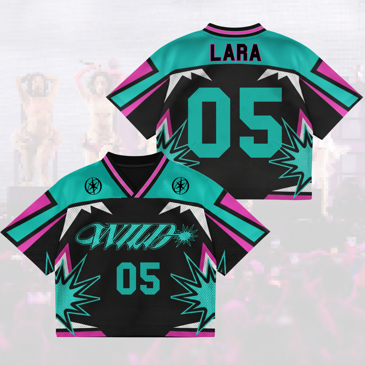 Edgy Wild Katseye Pinky Up The WildWorld Tour Mesh-Trikot Geschenk für Eyekons
