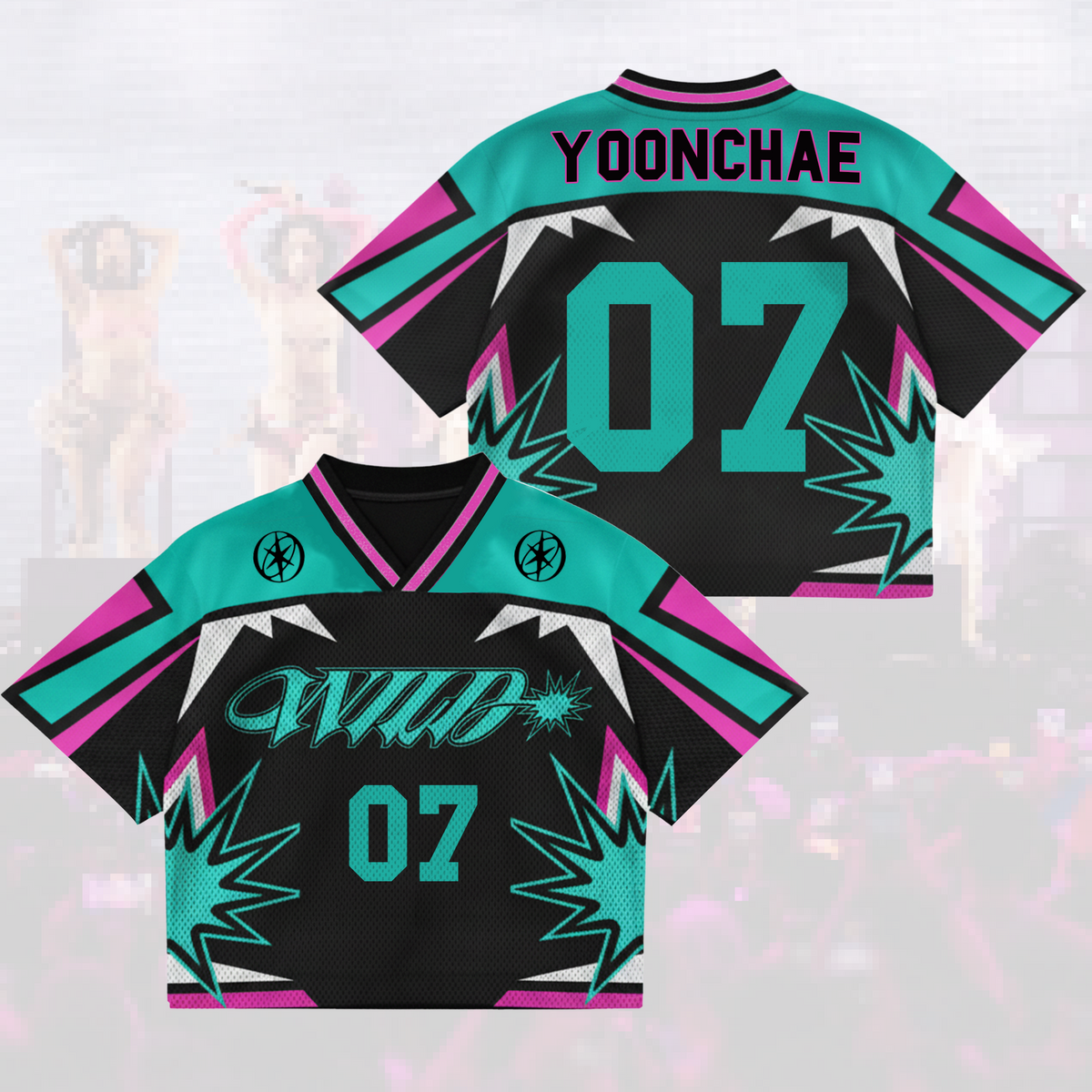 Edgy Wild Katseye Pinky Up The WildWorld Tour Mesh-Trikot Geschenk für Eyekons