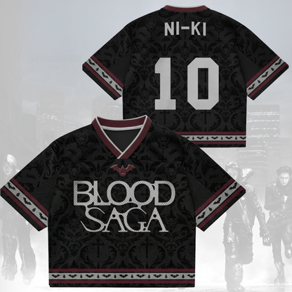 Dark Enhypen Blood Saga 2026 World Tour Mix-Mesh-Trikot