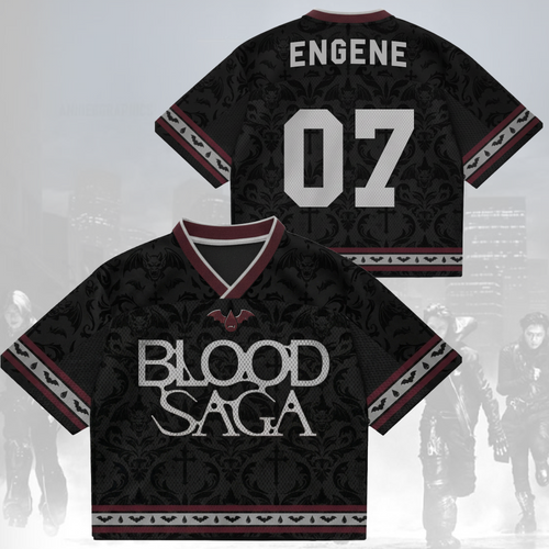 Dark Enhypen Blood Saga 2026 World Tour Mix-Mesh-Trikot