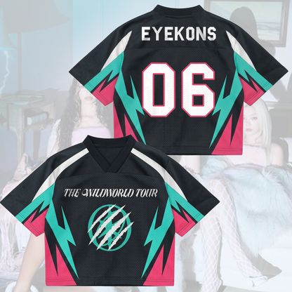 KATSEYE Wild Tour Sporty Purple Mixed Mesh Jersey für EYEKONS