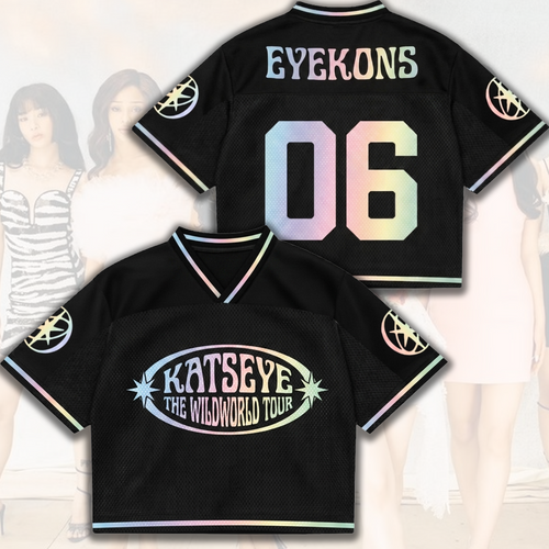 Mirage Katseye The Wildworld Tour Mixed-Mesh-Trikot Einzigartiges Geschenk für Fans