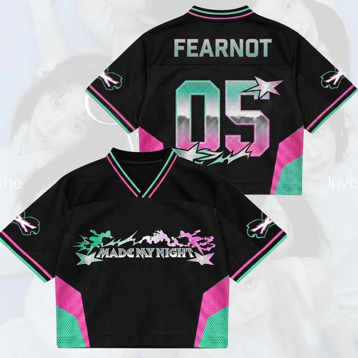 Episches LE SSERAFIM „Made My Night“ Mixed Mesh Jersey Pureflow Tour-Geschenk für Fans
